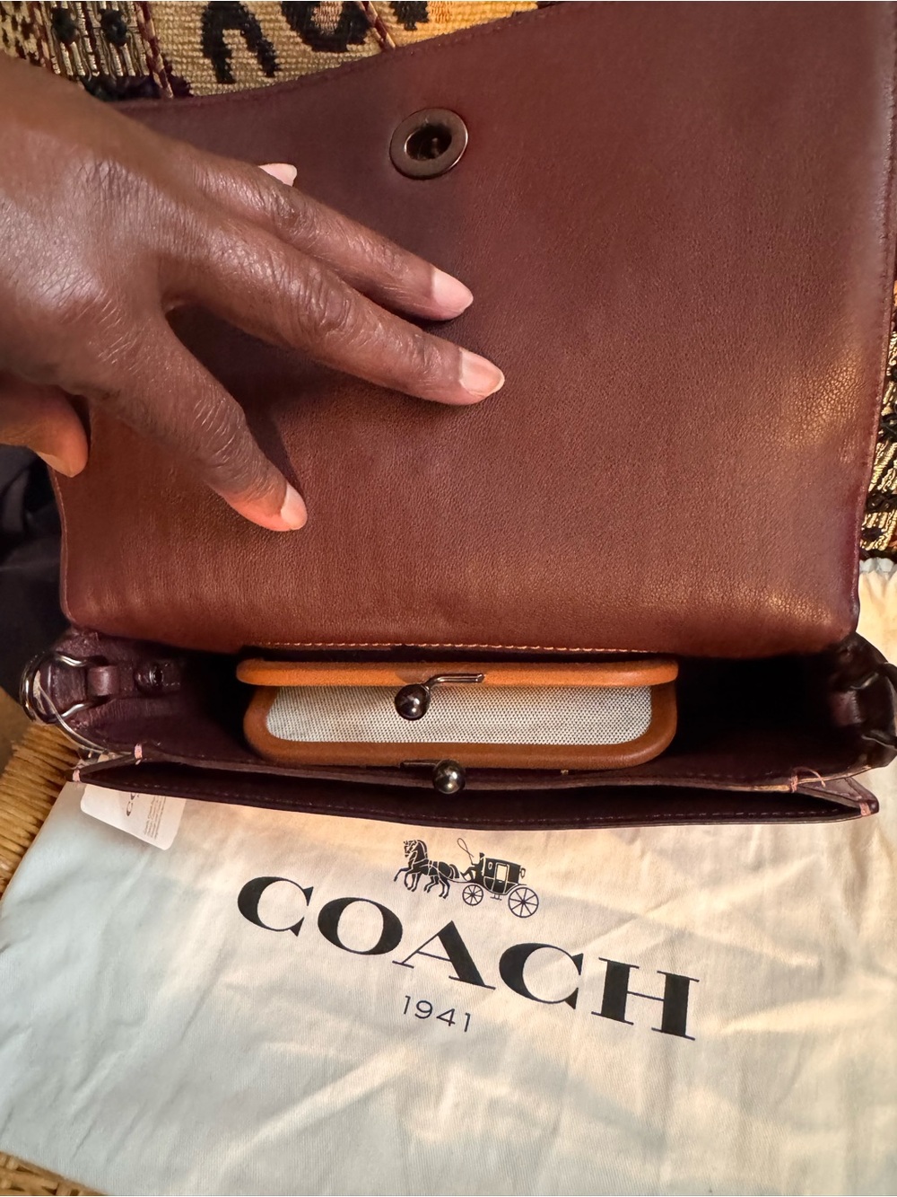 Coach 1941 Quilted Rivets Dinky in Dusty Rose - Picture 7 of 9